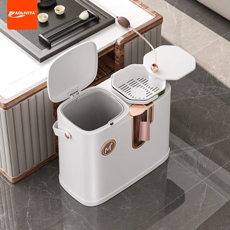 

Aoliviya Household Supplies Tea Bucket Tea Barrel Tea Residue Barrel Utensils Table Drain Pipe Water Separation Tras