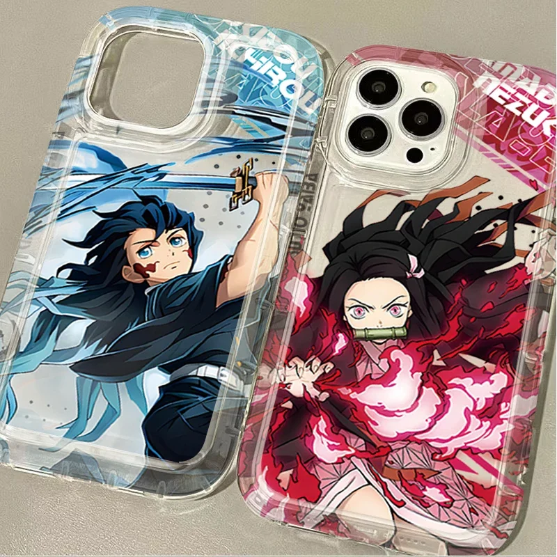 Anime Demon Slayer Clear Phone Case for Samsung Galaxy A15 A55 A05 A05S A14 A24 A13 A23 A73 A12 A22 A32 A52 A52S A72 A31 A51 A71