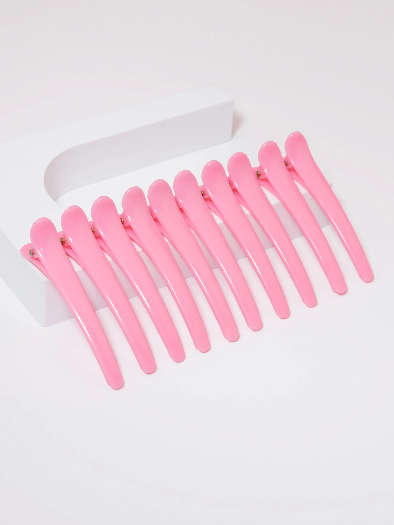 10pcs plastic ducktooth clip, suitable for female styling, anti slip hair clip for thick and sparse hair