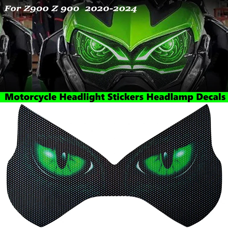 

Защитная наклейка для мотоцикла Z900 Z 900 2020-2024, аксессуары для мотоциклов, 3D-наклейка на передний обтекатель и фару.