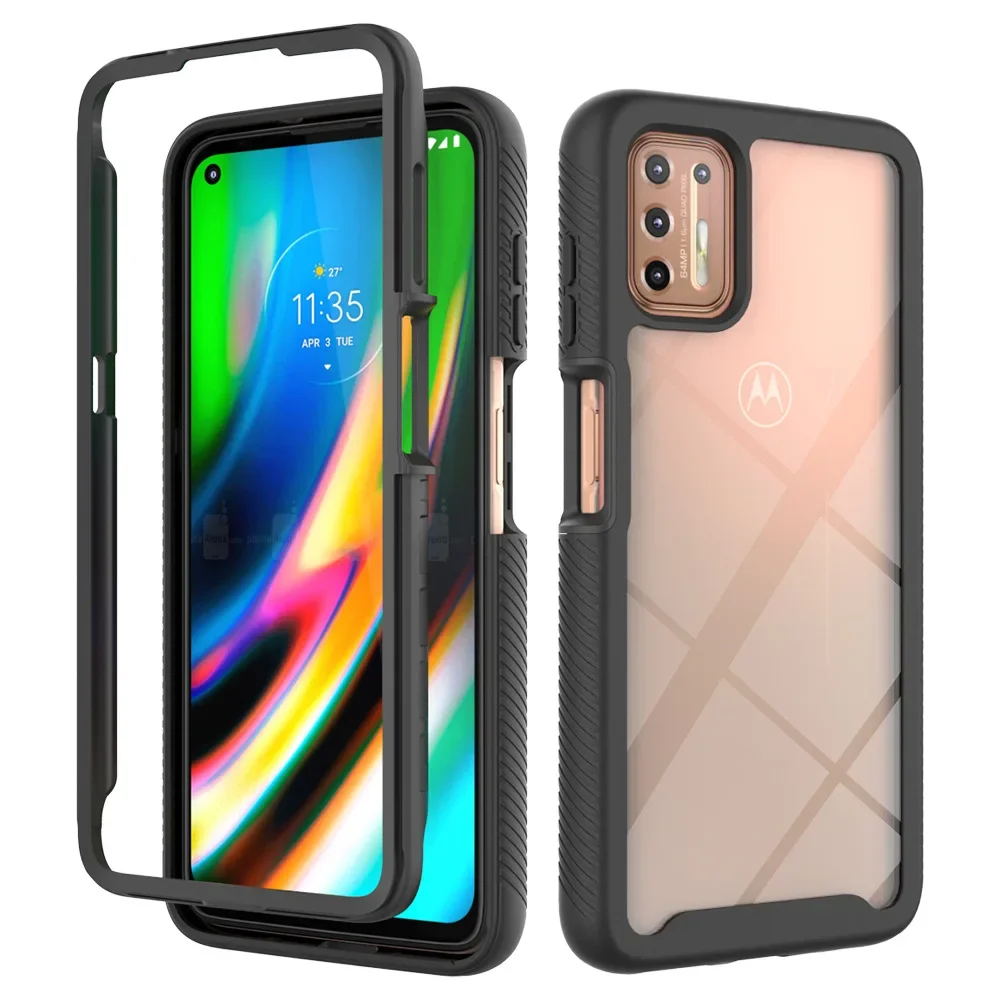 

Hybrid TPU/PC Sky Case for Motorola Moto G9 Plus / G9 Power / G9 Play Fundas Capa Two Layer Shockproof Clear Shell PHONE Cover