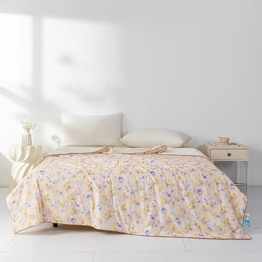 

5D Three-Dimensional Digital Printing Summer Quilt Cool Feeling Summer Air Conditioning Cool Blanket Breathable Thin Quilt 1PC