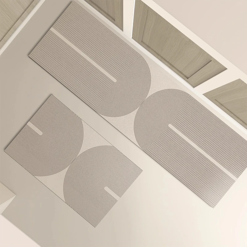 

Кухонный напольный коврик, водонепроницаемый нескользящий ковер, простой коврик с рисунком линий, длинный размер, домашний декор, маслостойкие коврики для ног 양 акту자 Alfombra