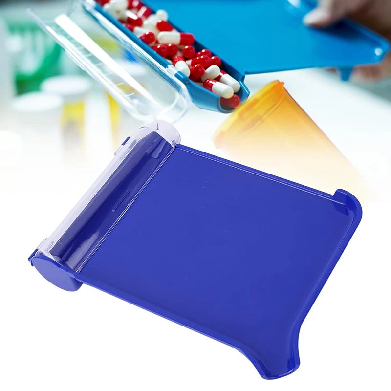 Pill Counting Tray Tablet Counter Dispenser Pills Plate Splitter with Spatula Tool for Pharmacy Technician Doctor Pharmacists C3