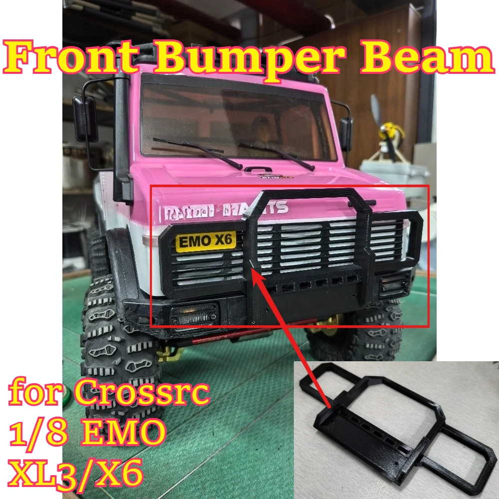 RC car hobby Front Bumper Beam upgrade fitting for Crossrc 1/8 EMO XL3/X6 scale custom size Upgrade replacement spare accessory