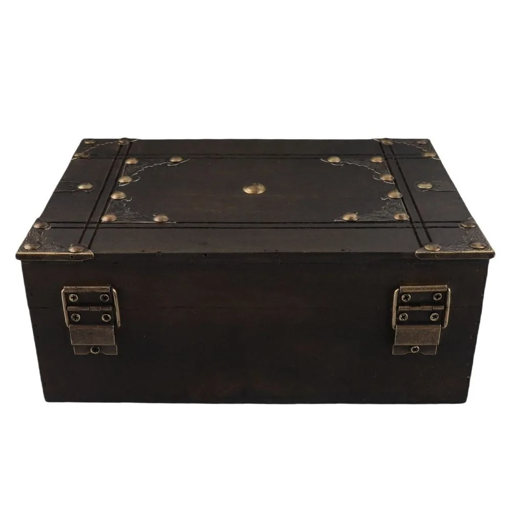 With Lid Wooden Storage Box Multifunctional Exquisite Workmanship Wooden Jewelry Box With Lock Desktop Style