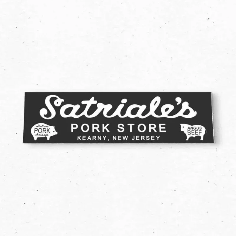 

Satriale's Bumper Sticker - Pork NJ Sopranos Vintage Style - Vinyl Decal 80s 90s - Bumper Stickers - Car Stickers