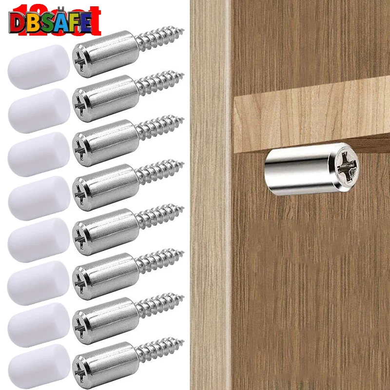 12 Sets Cross Self Tapping Screw Rubber Sleeve Laminate Support Homemade Wardrobe Cabinet Glass Hard Nonslip Partition Nail