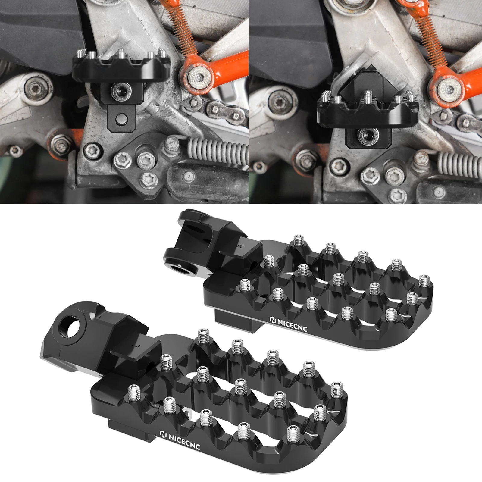 Footpeg Foot Rest Pedal 20mm Lower For Husqvarna 701 Enduro Supermoto 2016-2024 NORDEN 901 2022-2024 For KTM 690 Enduro R SMC R