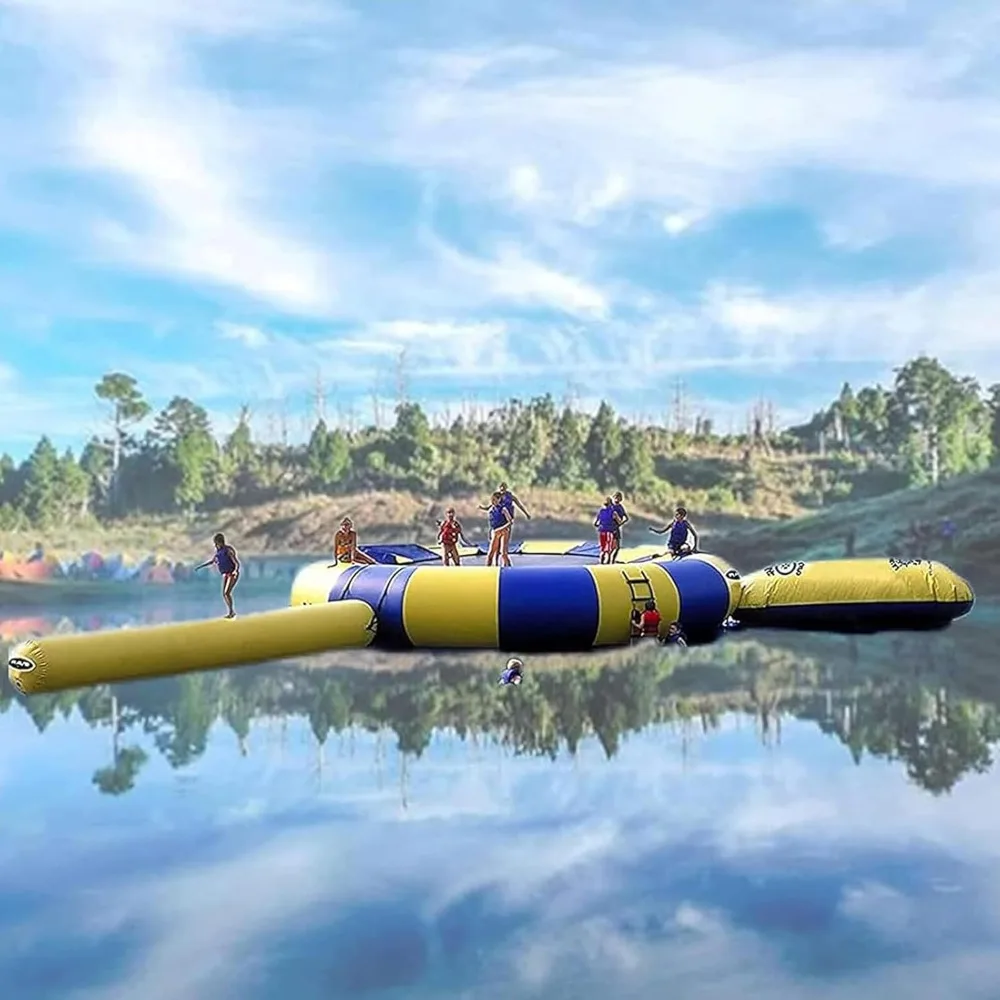 

Inflatable Water Trampoline, Lake Trampoline, Water Bouncing Inflatable Diving Trampoline Bouncing Swimming Platform Sports