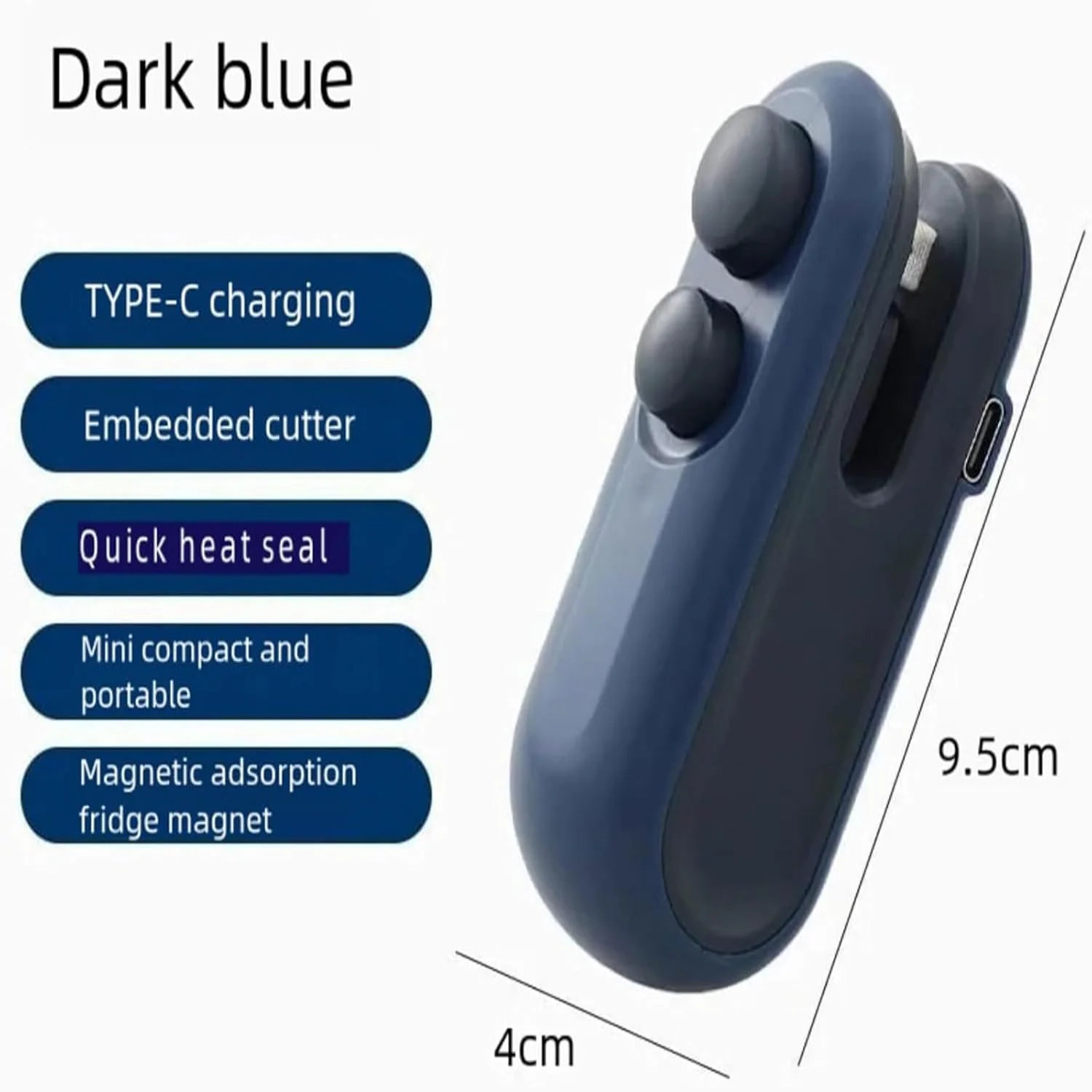 กระเป๋ามินิ,แบบพกพา,ชาร์จความร้อนสูญญากาศ,2 in 1 และ,แบบพกพา Resealer เครื่องสําหรับถุงพลาสติกอาหารขนมความสด,