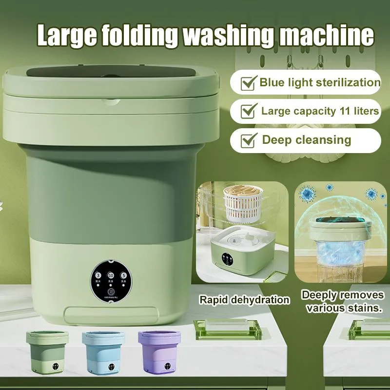 가정용 접이식 속옷 및 양말 세탁기, 아기 옷, 소형 미니 세탁기, 11L 