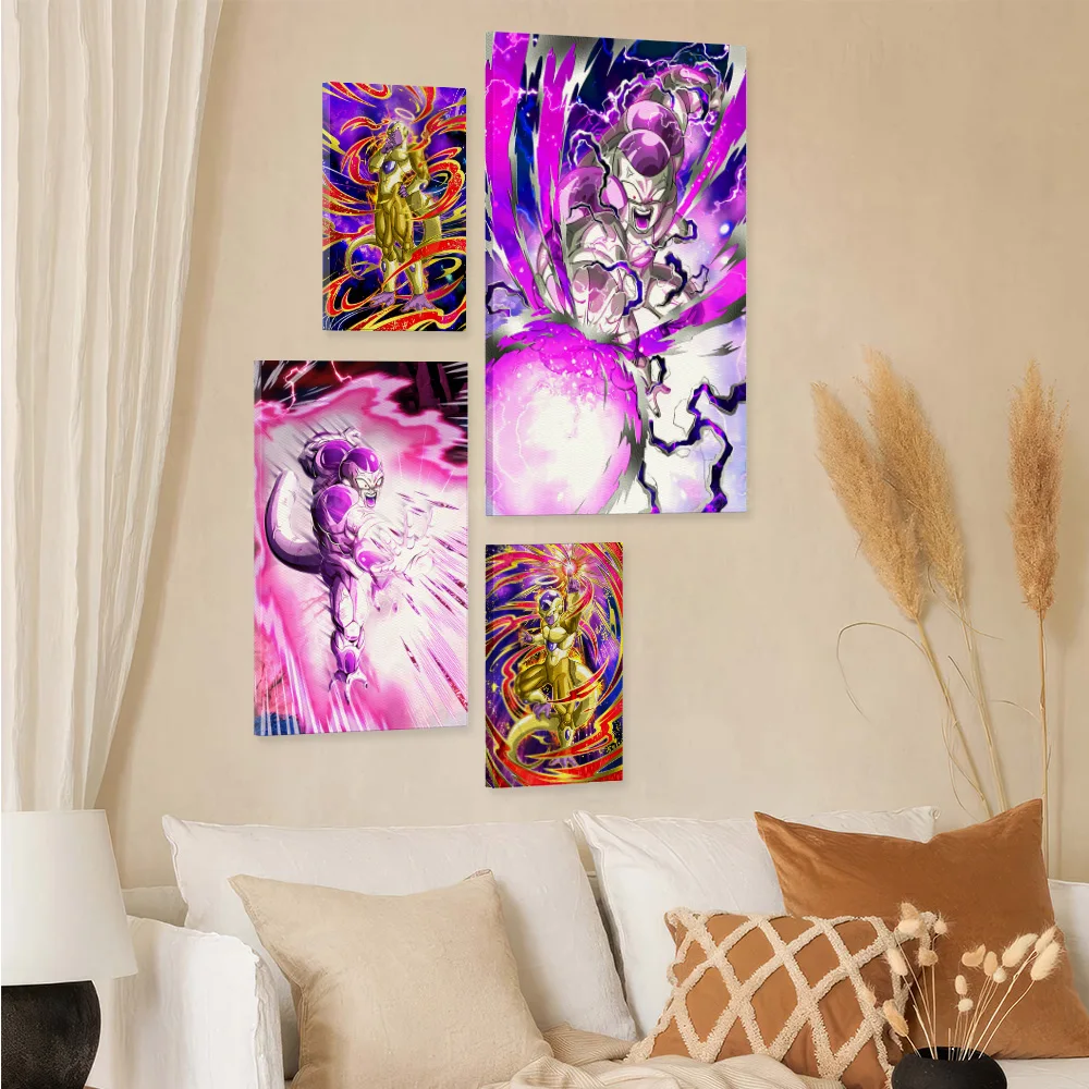 قماش جدار الفن HD يطبع المشارك ديكور المنزل اللوحة غرفة نوم مع الإطار الساخن الدم أنيمي صور لعبة دراغون بول ديكور
