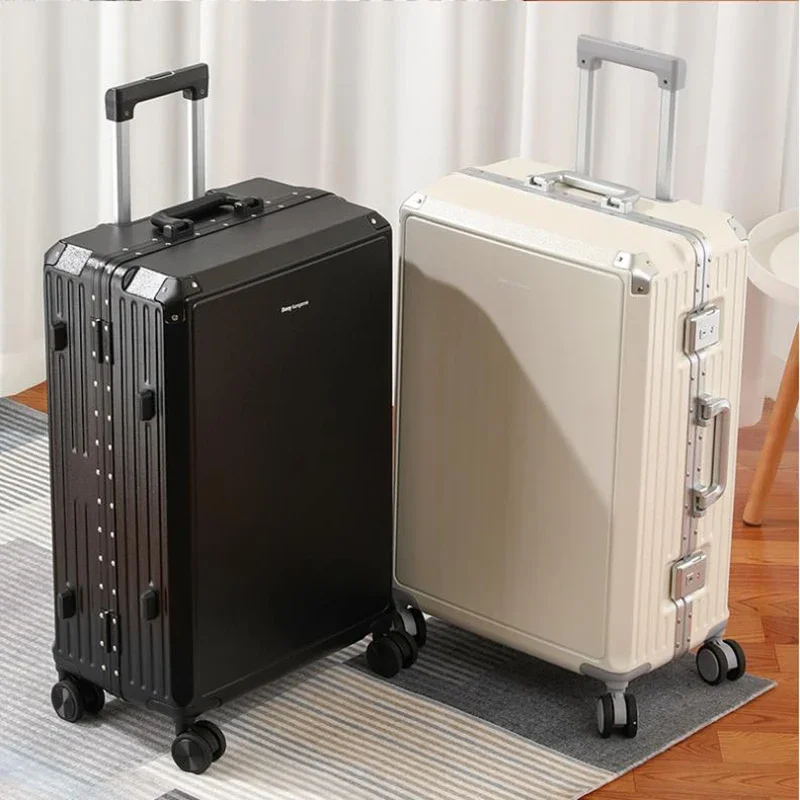 Travel Suitcase Male Female Aluminium Frame Design Luggage 24-Inch Password Case Universal Wheel Fashion Boarding Bag New Trunk