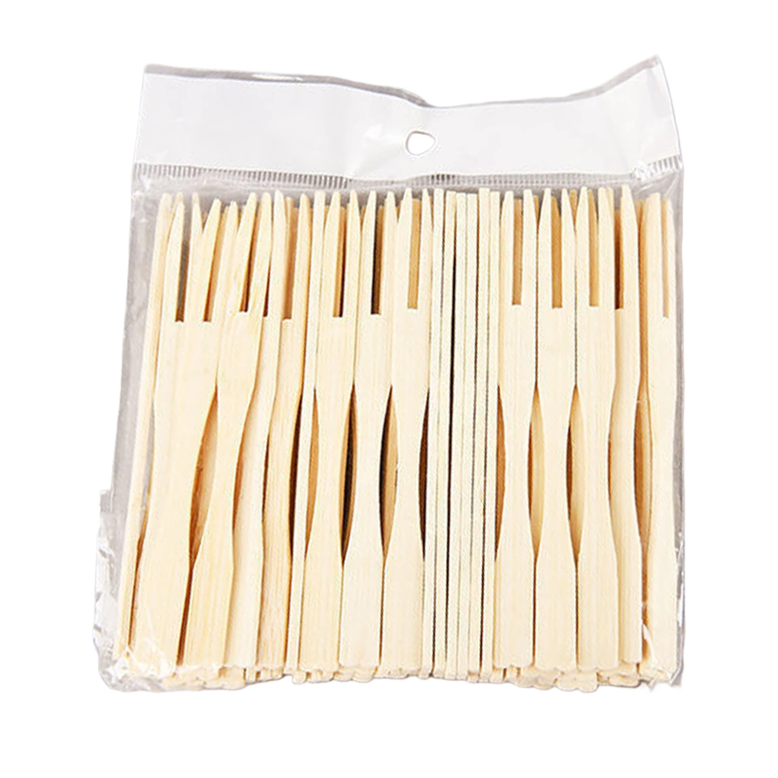 80PCS Appetizer Forks Mini Forks Disposable Wooden Wood Tiny Small Food Picks for Party Fruit Charcuterie Accessories