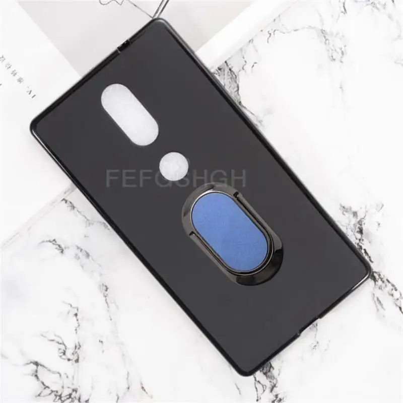 For Lenovo Phab 2 Plus PB2-670 Phab 2 Plus Back Ring Holder Bracket Phone Case Smartphone TPU Soft Silicone Cover