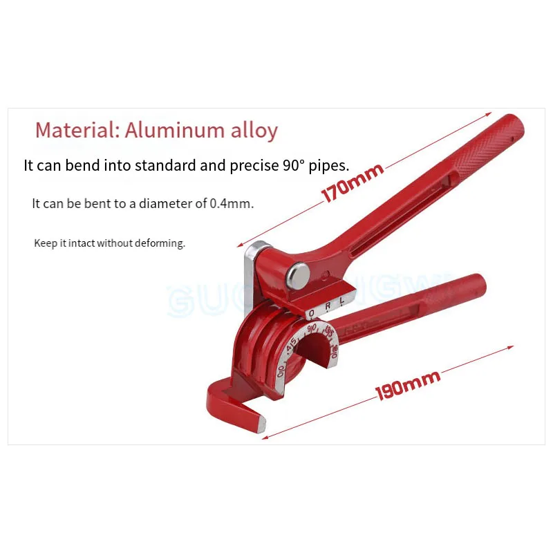 Manual Tube Bender 3-Groove Bending Tool for AC Copper Pipe Aluminum Pipe, Bends 6mm-10mm Copper Tube, Precision & Effort-Saving