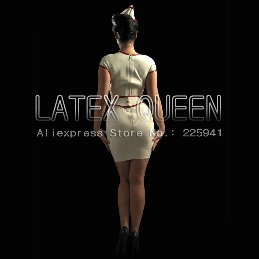 Uniformes médicaux de robe en caoutchouc latex