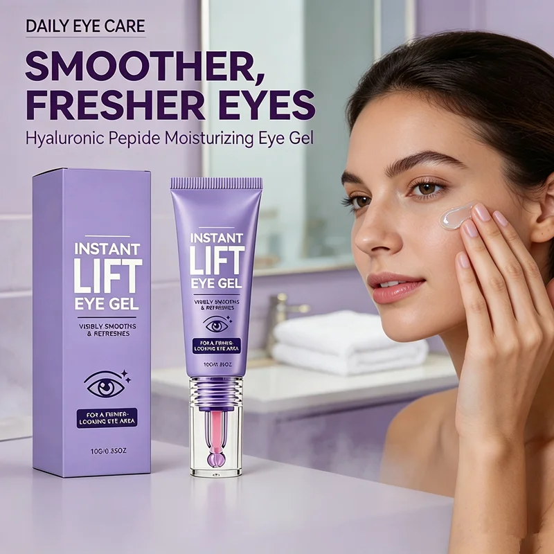 Instant Lift Eye Cream Peptide&Hyaluronic Acid Hydrating Eye Care Gel Fast Absorbing Firming Smoothing Under Eye Cream Skincare