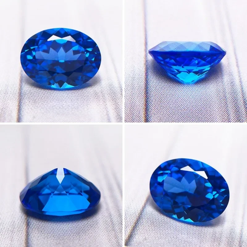 Lab Grown Cobalt Spinel Oval  Cut Blue Demon Color Gemstone for DIY Ring Necklace Main Materials Selectable Certificate