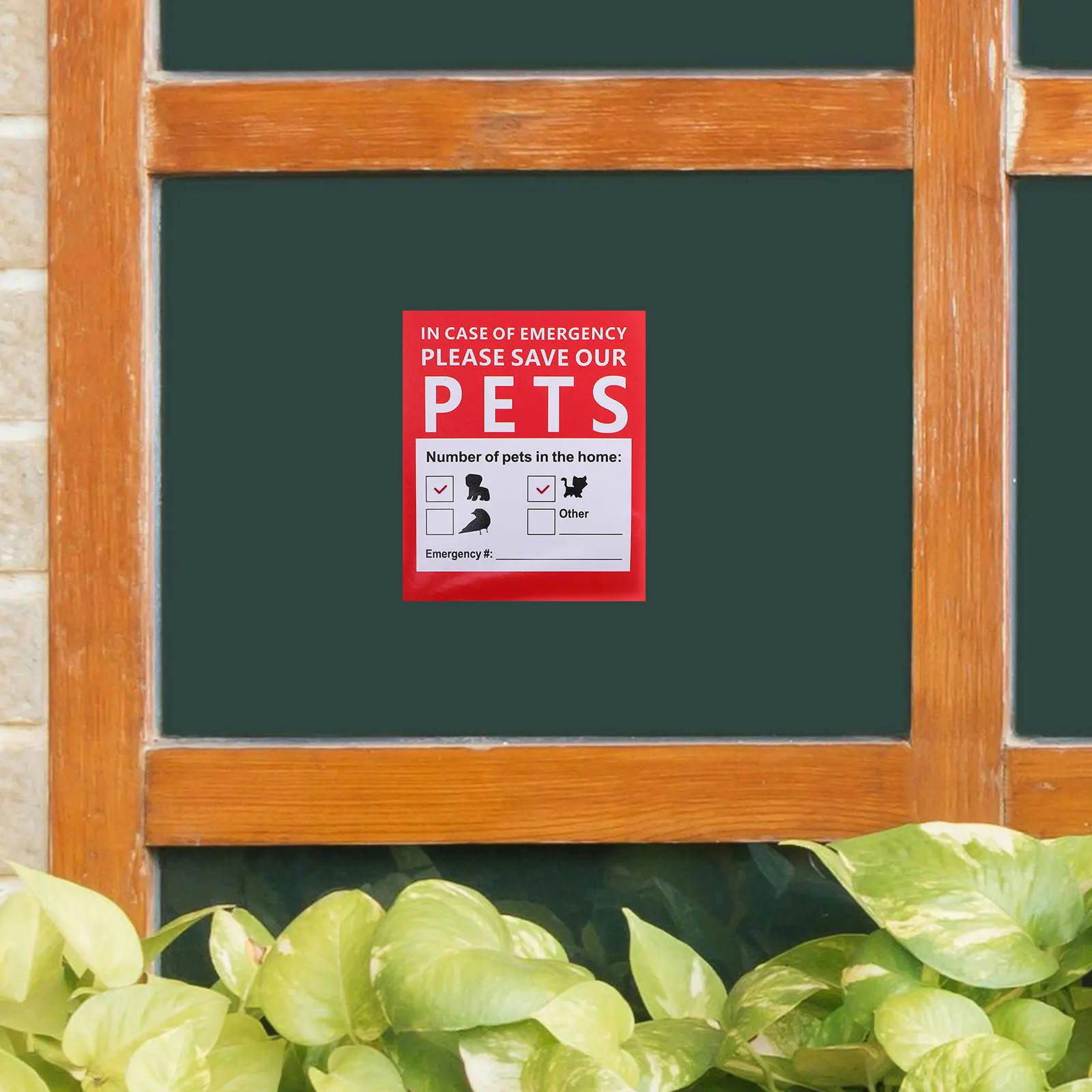 

10 Sheets Emergency Alert Pet Finder Stickers Pets Rescue Decal Clear Instructions Materials Fire Safety