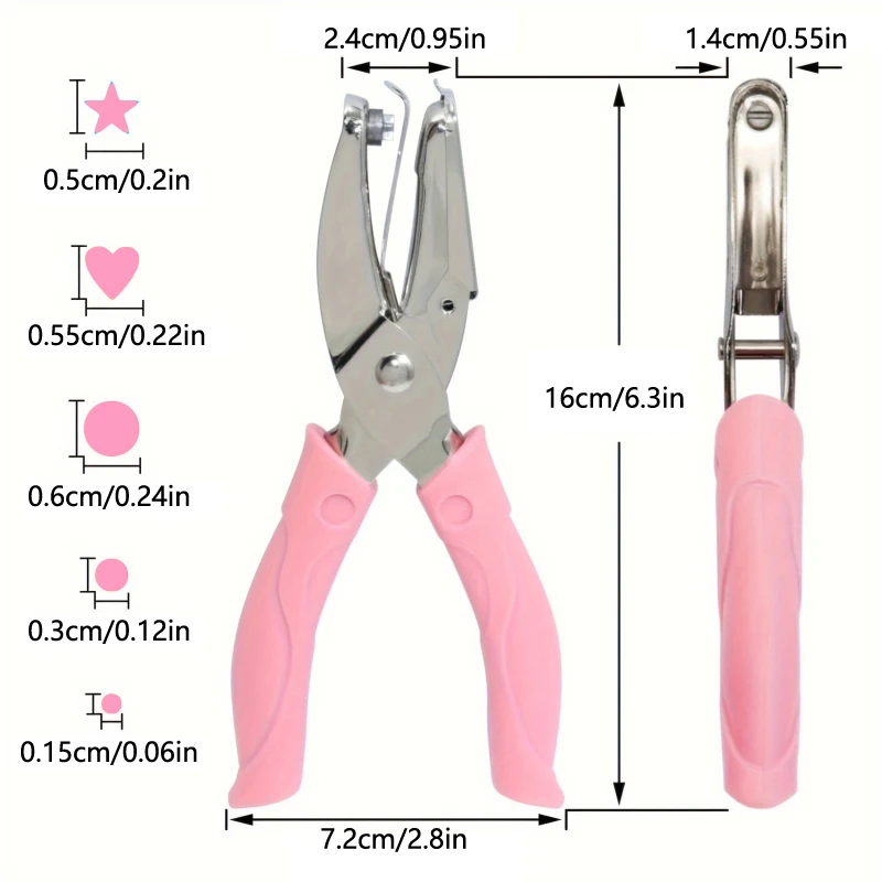 Cute Single Hole Puncher Scrapbooking Paper Star Heart Circle Hole Punch DIY Craft Shape Cutter Perforator
