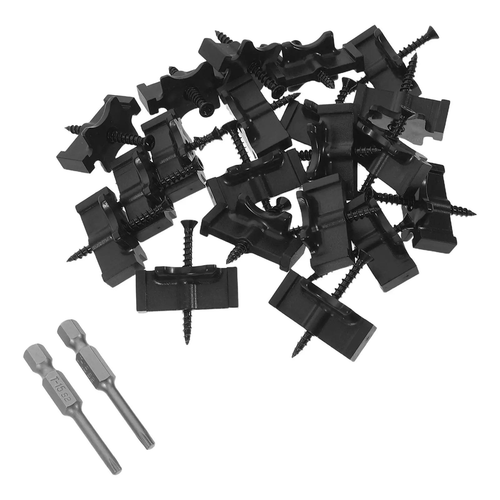 

1Set Composite Decking Hidden Fasteners Plastic Clips Starter Fixing System for Balcony Garden Outdoor Decking Boards Stainless