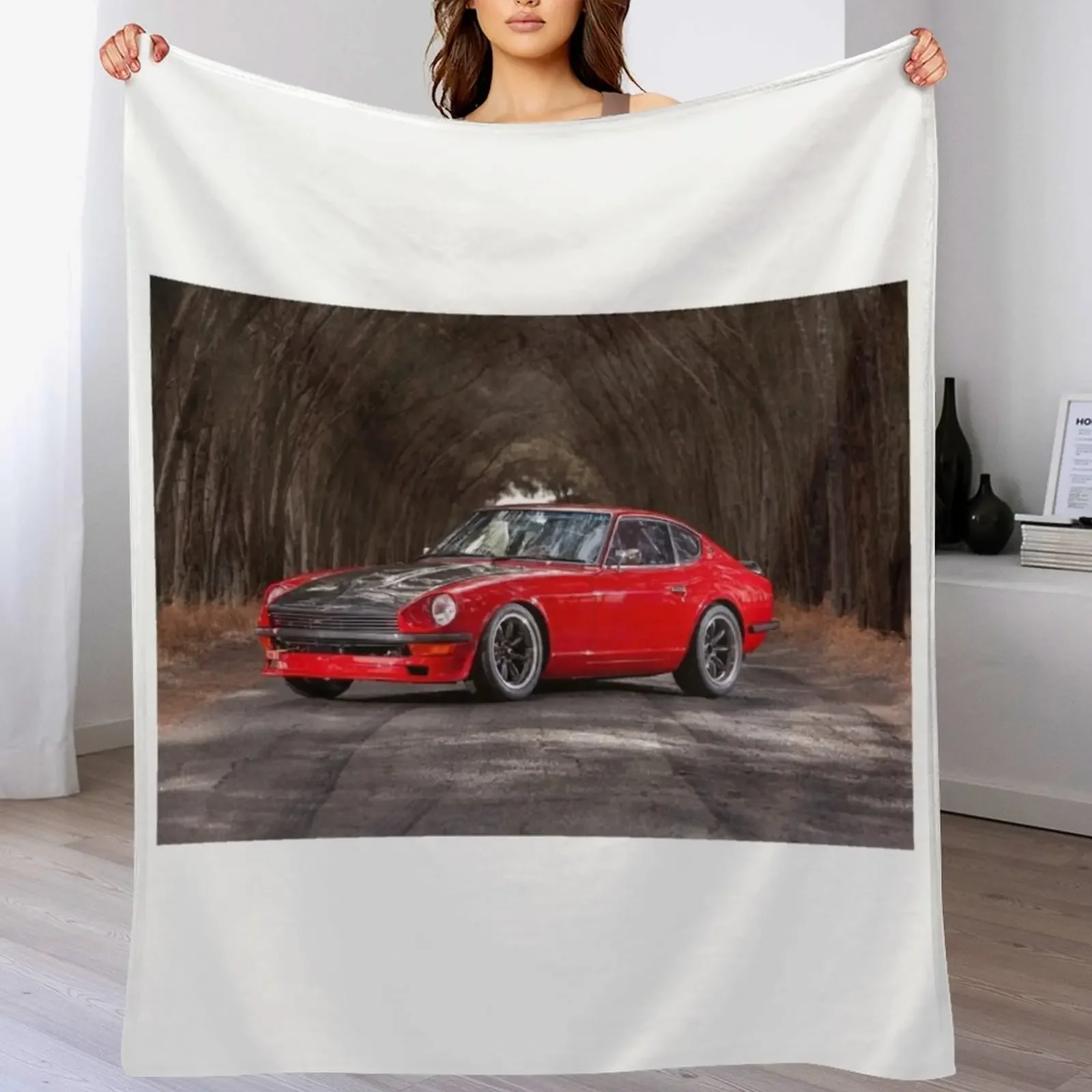 

1971 Datsun 240z in red Throw Blanket Polar Soft Big Thin Beach Blankets