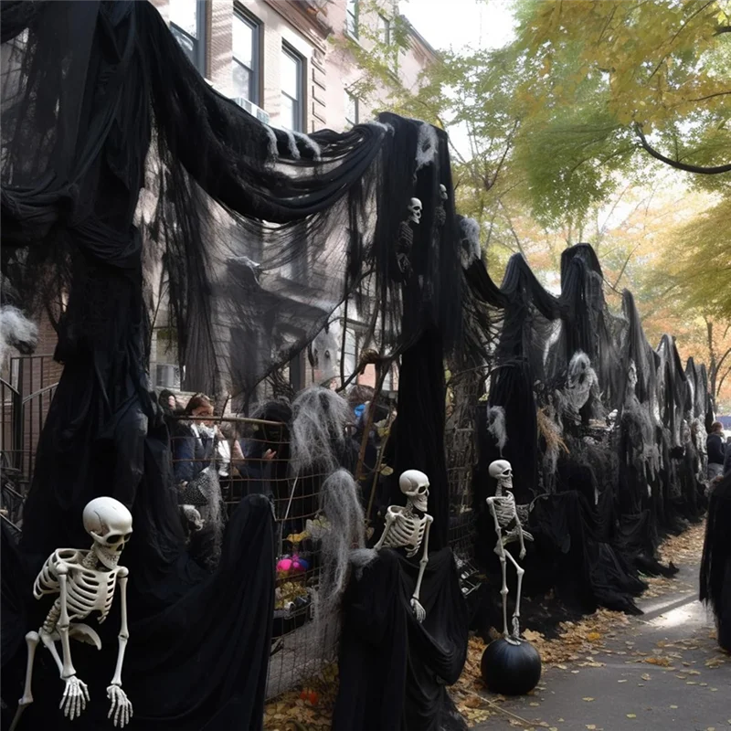 AA86 ハロウィンホラーデコレーション ハロウィンパーティーデコレーション テーブル、木、庭の門、お化け屋敷に最適