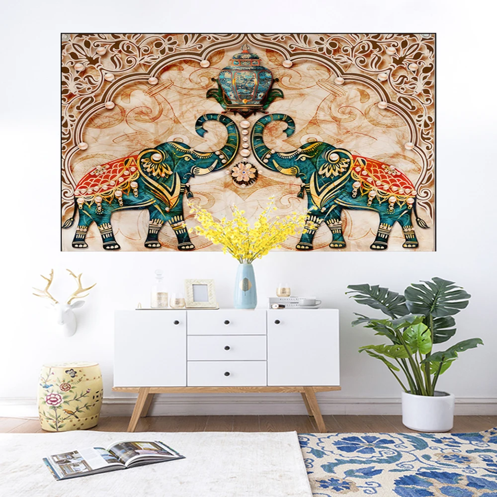 

Elephant Banner Polyester 90x150cm Home Decoration Hanging on Wall 4 Pieces Grom Custom Flag Interior