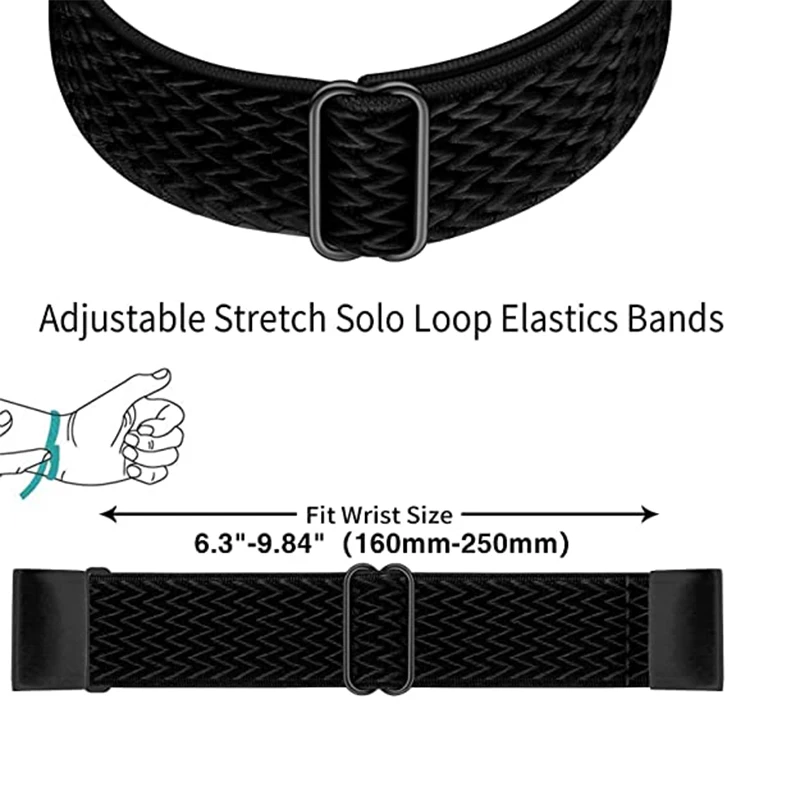 Essidi 20mm Elastic Nylon Strap For Garmin Fenix 7S 6S Pro 5S Plus Woven Sports Watch Band Loop For Garmin Fenix 7S Clasp