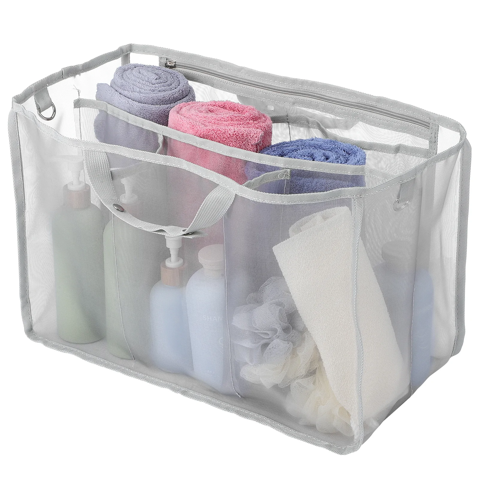 Extra Large Beach Bag Divider with Mesh Panels - Waterproof Drawstring Net Sack for Wet Swimsuits Organized Packing on Family