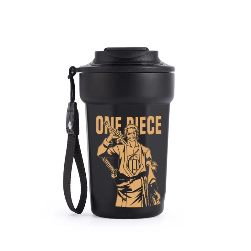 ONE PIECE Luffy Thermos Cup Cute Anime Roronoa Zoro 2D Coffee Cup Cold Portable 316 Stainless Steel Thermos Cup