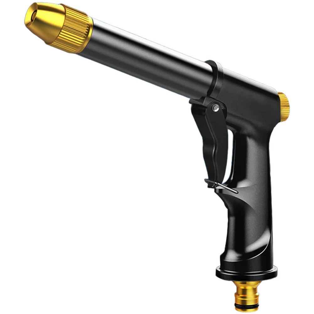 Garden Hose Nozzle Water Sprayer Garden Watering Black Water Sprayer 5-10m Spray Distance Alloy Handle And Head