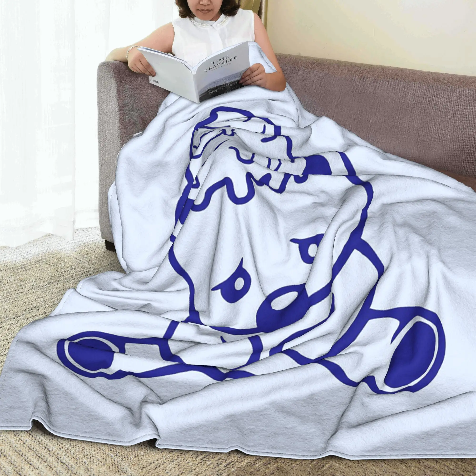

Sad Ice Bear Shit On Top Head Poop Disgusting Blanket Warm Flannel Throw Blanket for Couch Bedding Travel Throws Bedspread Quilt