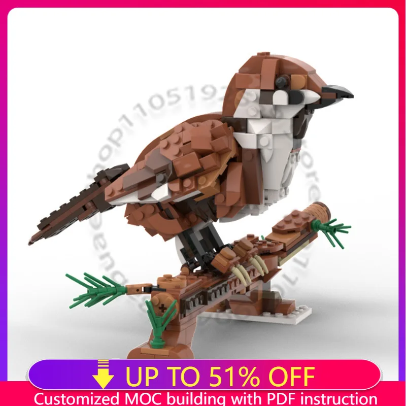 

454 PCS Animal Series 31154 Sparrow Model MOC Building Block Brick Creative Educational Assembly DIY Toy Birthday Christmas Gift