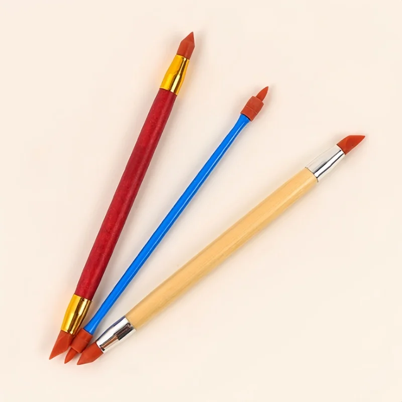 Clay tools Double head silicone pen 3 sets sculpture rubber pen pottery clay sculpture DIY tools