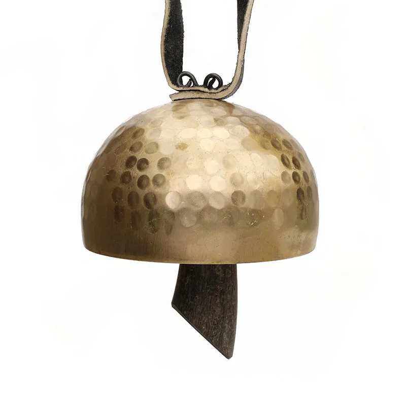 

Brass Tuoling Pure Copper Bell Tea Horse Ancient Road Copper Windbell Door Ornaments Meditation Mountain Bell