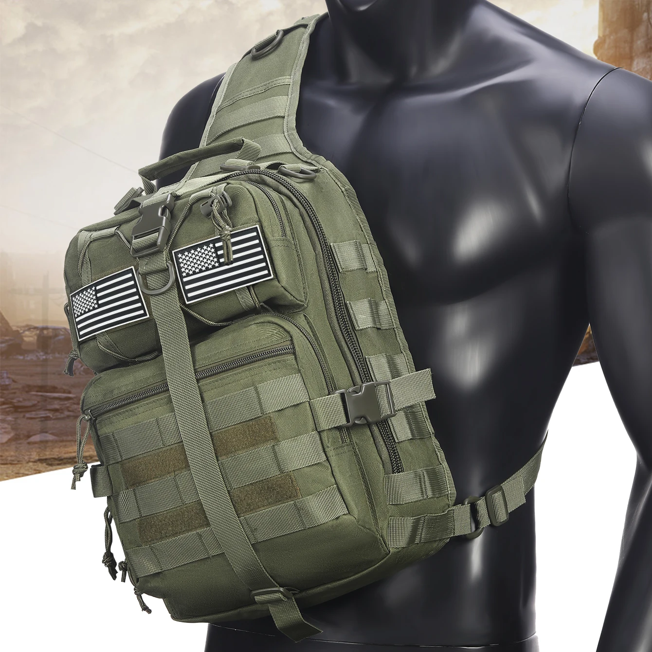 حقيبة كتف ذات سعة كبيرة وحقيبة كروس مع جيوب متعددة مناسبة للأنشطة الخارجية المختلفة #1