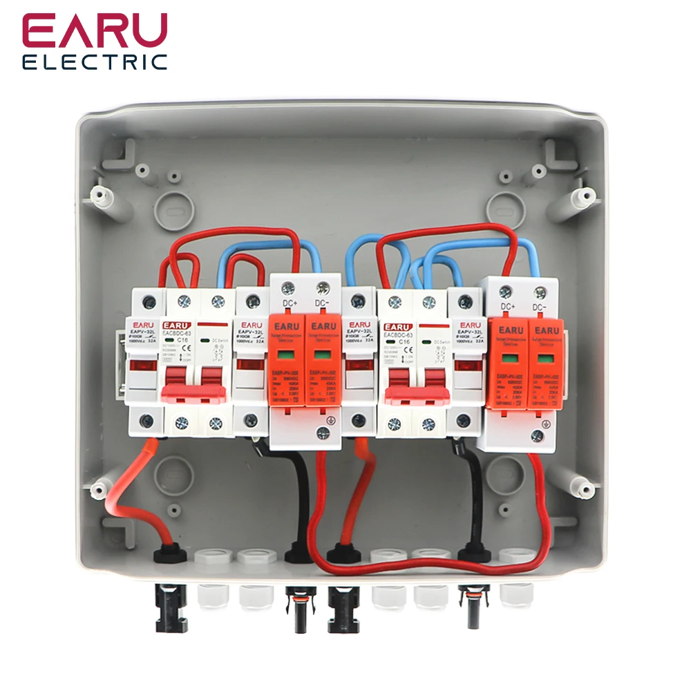 Imagem -03 - Fotovoltaica Matriz Solar pv Combiner Box dc Disjuntor Off Grid Sistema de Energia Solar Entrada Saída Cordas 500v