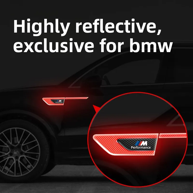 

Reflective M Logo Car Body Side Stickers Decals Vinyl Auto Exterior Tuning Modified Accessories For BMW 1 3 5 7 Series X1 X3 X5