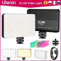Luz de vídeo LED Ulanzi Vijim VL120 3200K-6500K con Softbox y filtros de color RGB para iluminación de videoconferencia Luz de relleno