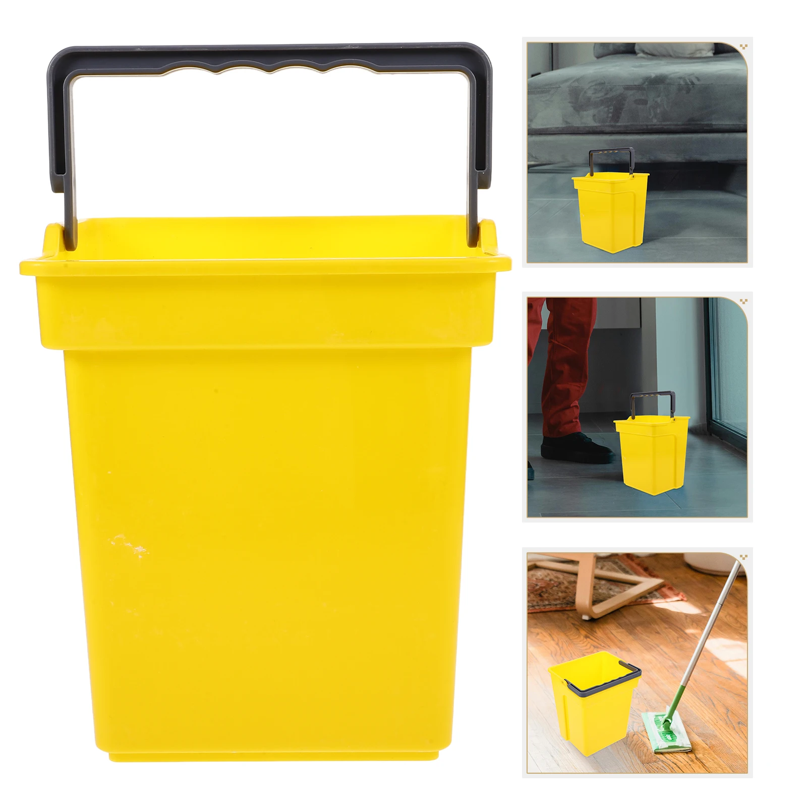 

4L Plastic Water Bucket Multipurpose Home Dormitory Gardening Cleaning Storage Portable Easy Carry Handle