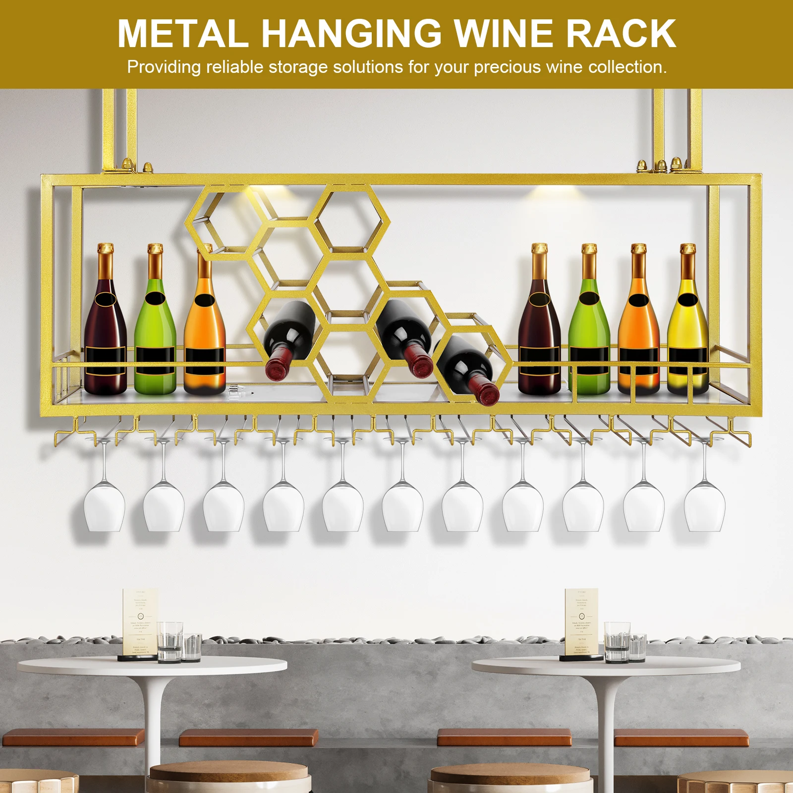 

Настенный держатель для вина, настенная декоративная винная полка, вместительный органайзер для напитков для домашнего бара, столовой, декоративный
