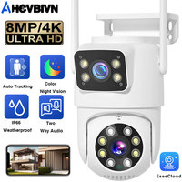 4K 8MP WIFI IP Camera Outdoor Wifi Dual Lens PTZ Cam Onvif CCTV Surveillance AI Tracking Color Night Vision Security Camera