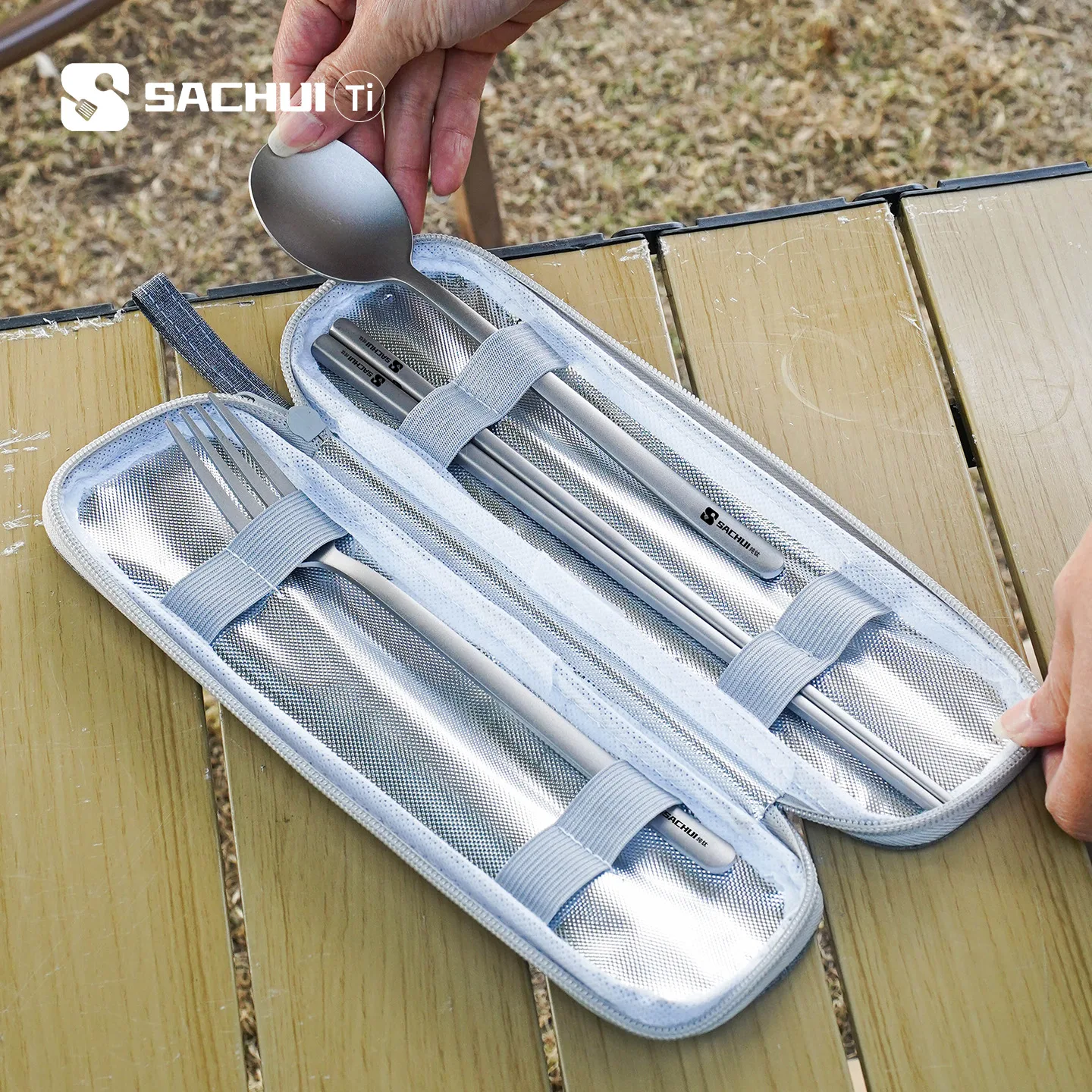 Titanium Camping Cutlery Set L - đánh giá và giá Camping Cooking And Eating Set