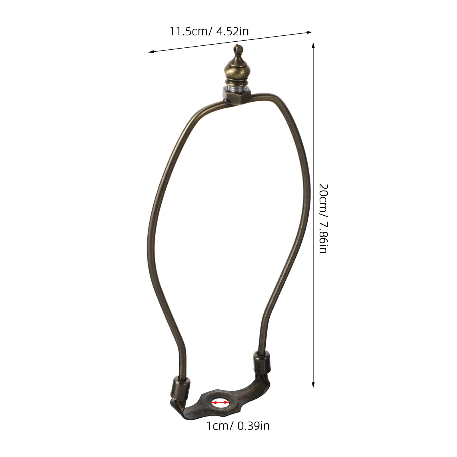 1Pcs Lamp Horn Holder Metal Iron Lamp Frame Bracket Lampshade Fixture Stable 10Mm Bottom Hole Horn Light Bracket