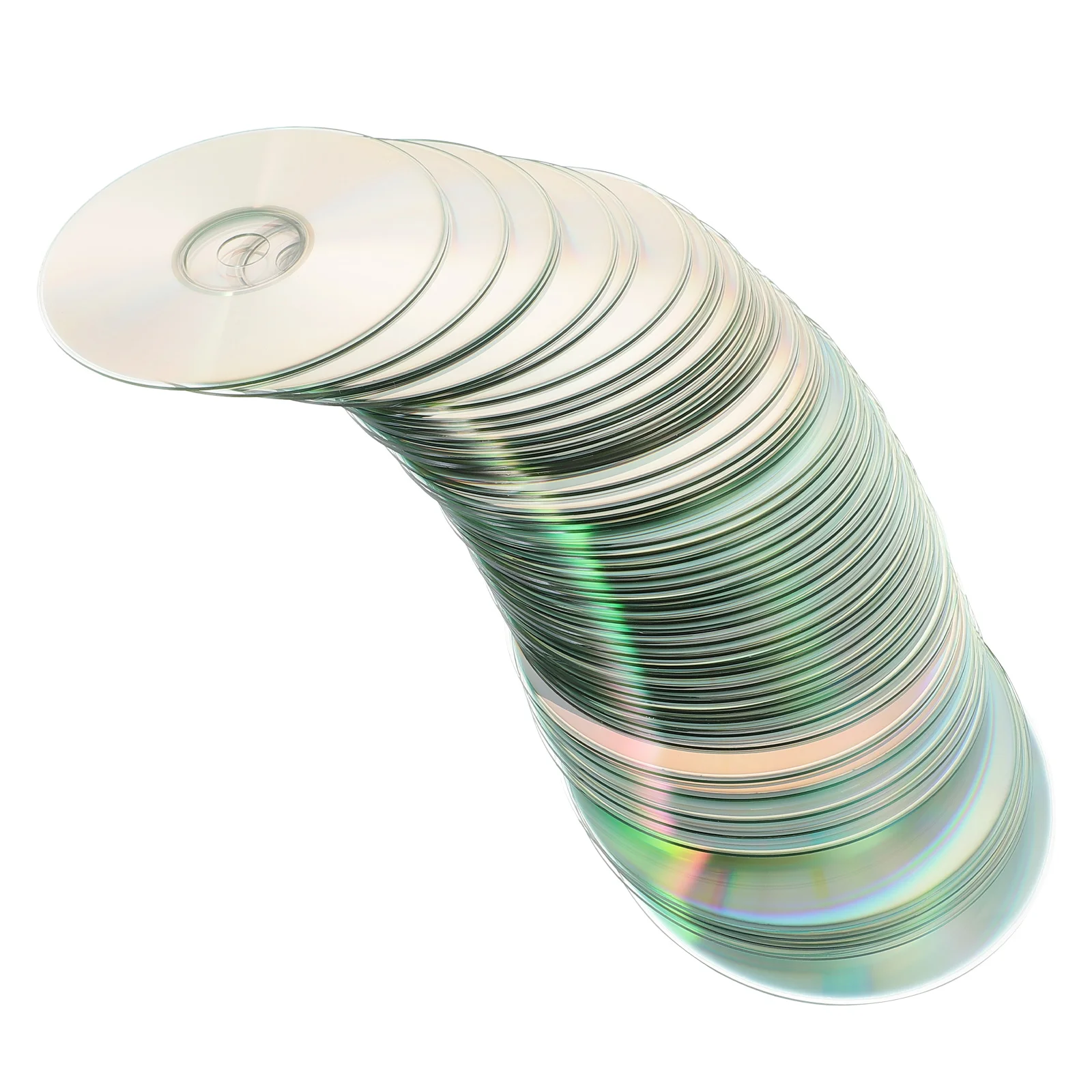 

50 Pcs Decorative CD Discs Blank Plastic Multifunctional DIY Handmade Toys Child Safe Smooth Edge Reflective Disc