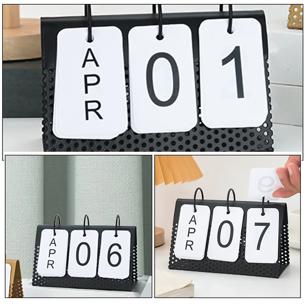 

2023 Metal Desk Calendar Iron Frame Beautiful Bedroom Office Accessories Home Tabletop nament Student Gift Schedule
