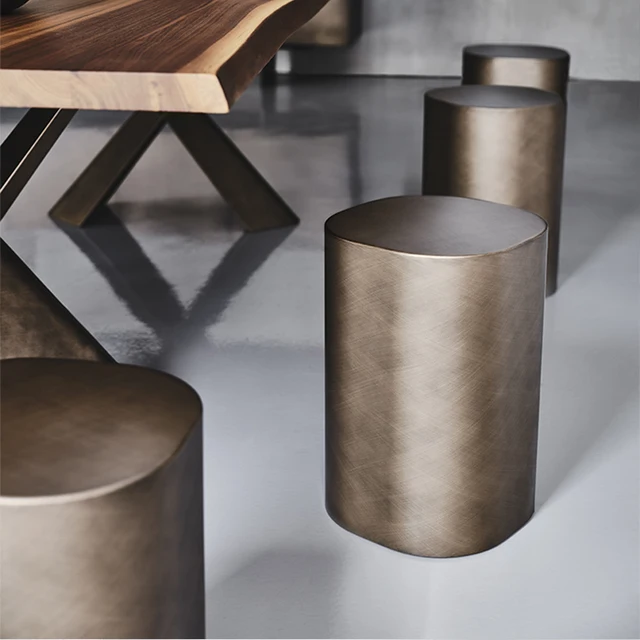 italian design antique graphite steel coffee table silver gold metal side table for living room modern 2